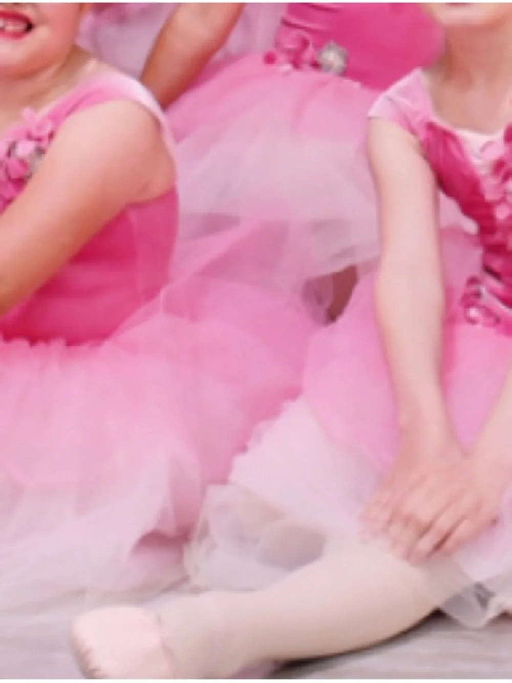 Blue Ombre Tulle Ballet Dress with Silver Sequin Trim